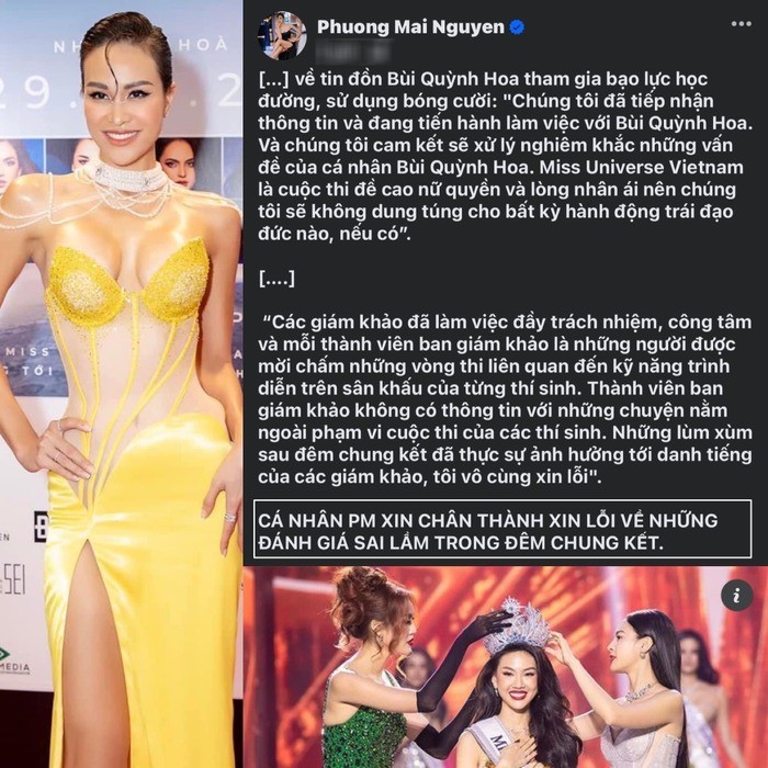 Nguyên văn bài đăng của MC Phương Mai. Ảnh: Internet Nguyên văn bài đăng của MC Phương Mai. Ảnh: Internet