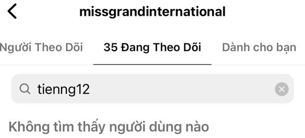 Bà Teresa cùng Miss Grand International 2023 hủy theo dõi Thùy Tiên. Ảnh: Chụp màn hình Bà Teresa cùng Miss Grand International 2023 hủy theo dõi Thùy Tiên. Ảnh: Chụp màn hình