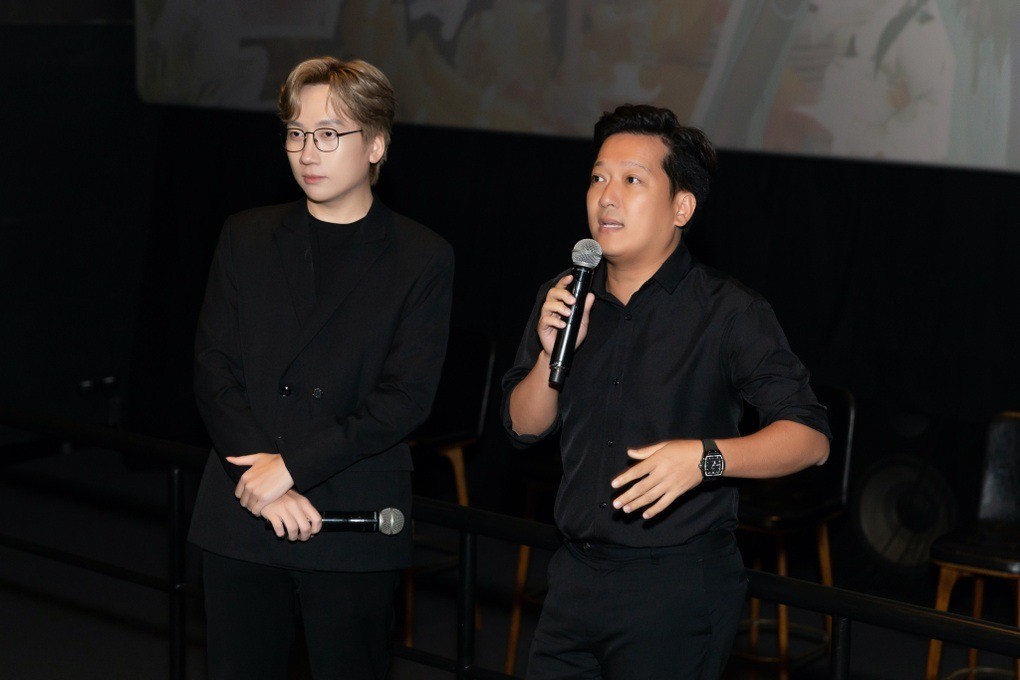 Trường Giang tới ủng hộ LyLy trong buổi ra mắt MV mới. Ảnh: FBNV