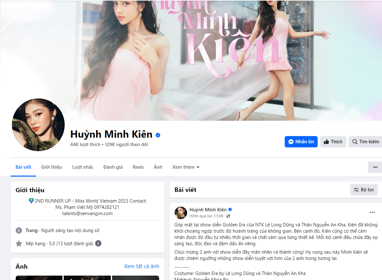 Còn Minh Kiên đăng ảnh đi dự 1 sự kiện vào ngày 31/10