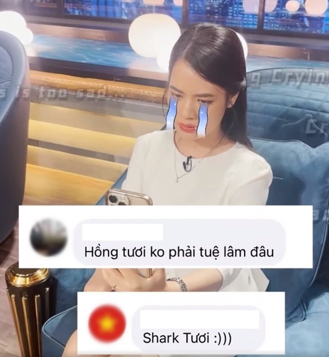 Shark Tuệ Lâm có màn phản ứng khiến CDM chú ý. Ảnh: Chụp màn hình Shark Tuệ Lâm có màn phản ứng khiến CDM chú ý. Ảnh: Chụp màn hình