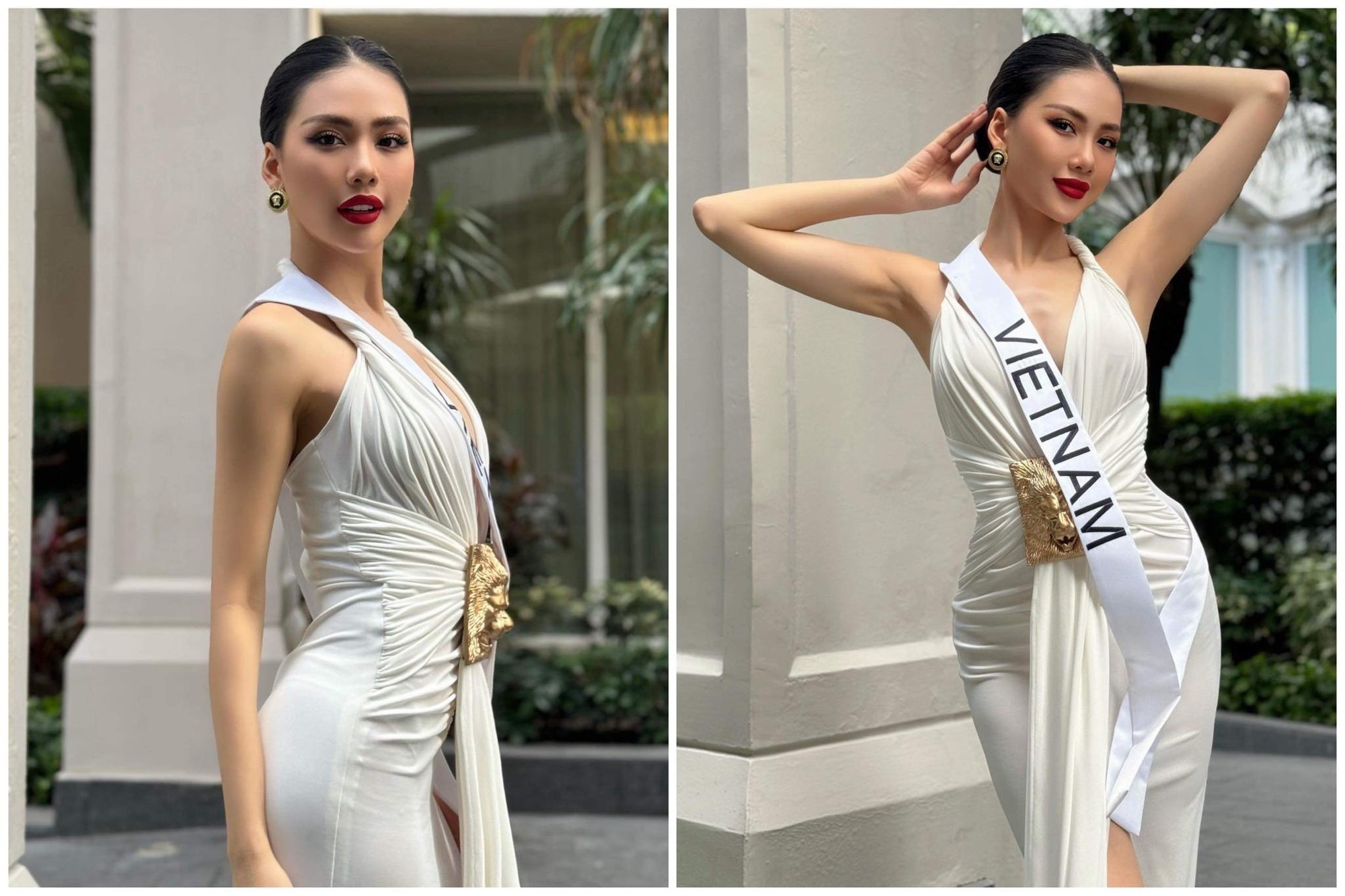 Bùi Quỳnh Hoa xuất hiện chỉn chu tại Miss Universe 2023. Ảnh: FBNV