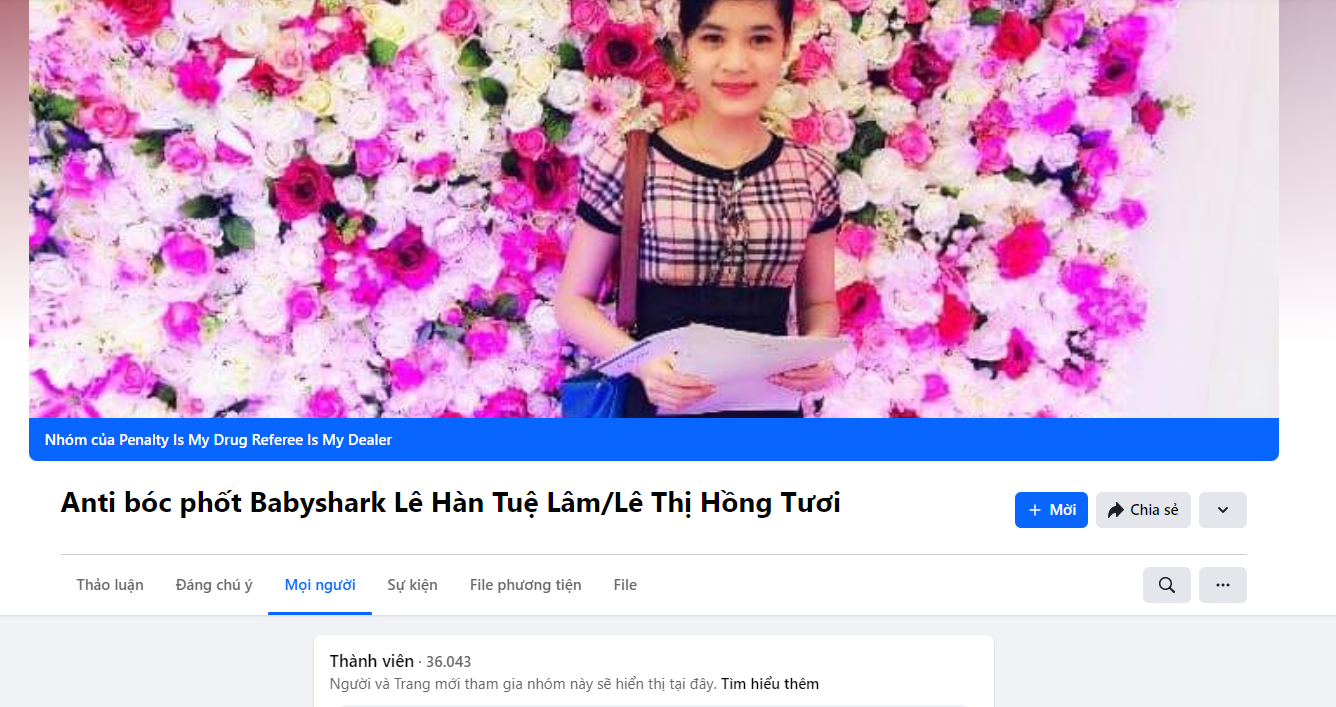 Group anti-fan của shark Tuệ Lâm hiện có tới hơn 36 nghìn thành viên. Ảnh: Chụp màn hình Group anti-fan của shark Tuệ Lâm hiện có tới hơn 36 nghìn thành viên. Ảnh: Chụp màn hình