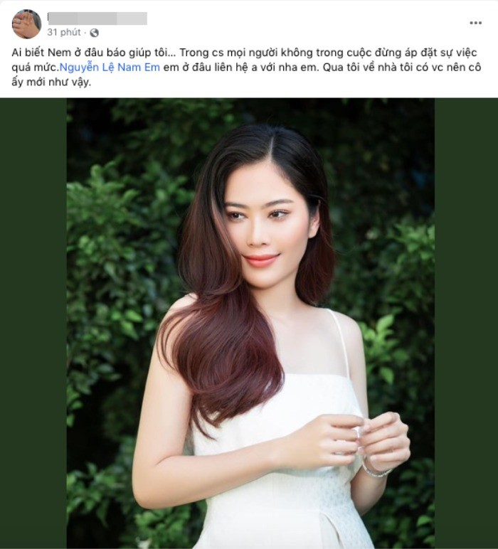 Nguyên văn bài đăng của bạn trai Nam Em. Ảnh: Chụp màn hình Nguyên văn bài đăng của bạn trai Nam Em. Ảnh: Chụp màn hình