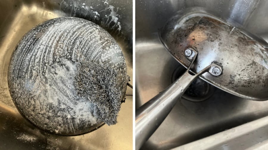 Bí quyết làm sạch đáy chảo bếp mà không cần sử dụng miếng cọ sắt - Ảnh 2