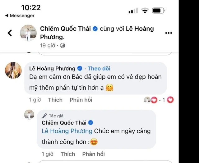 Facebook 'Lê Hoàng Phương' bình luận trên bài viết của tài khoản tích xanh 'Chiêm Quốc Thái'. Ảnh: Chụp màn hình Facebook 'Lê Hoàng Phương' bình luận trên bài viết của tài khoản tích xanh 'Chiêm Quốc Thái'. Ảnh: Chụp màn hình