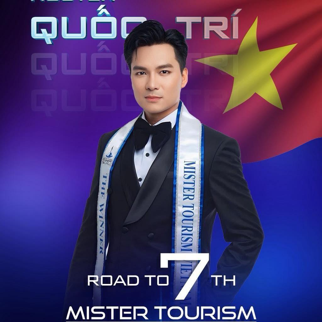 Quốc Trí là đại diện thứ 4 của cuộc thi tại Nam vương Du lịch Thế giới. Ảnh: FBNV