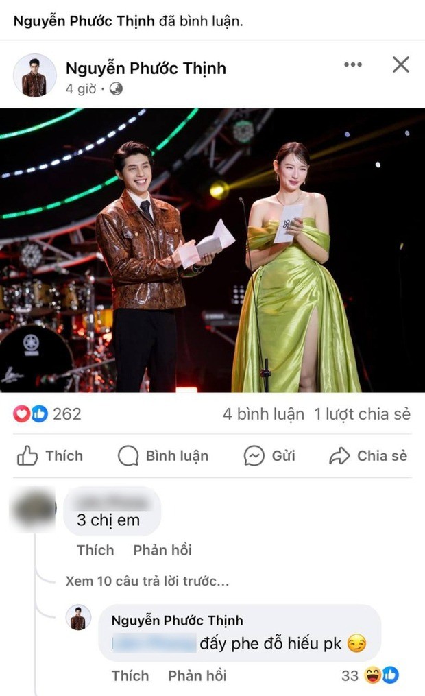 Dù thẳng tay 'đáp trả' nhưng Noo Phước Thịnh lại nhanh chóng xóa đi bình luận, tránh những ồn ào không đáng có. Ảnh: Chụp màn hình Dù thẳng tay 'đáp trả' nhưng Noo Phước Thịnh lại nhanh chóng xóa đi bình luận, tránh những ồn ào không đáng có. Ảnh: Chụp màn hình