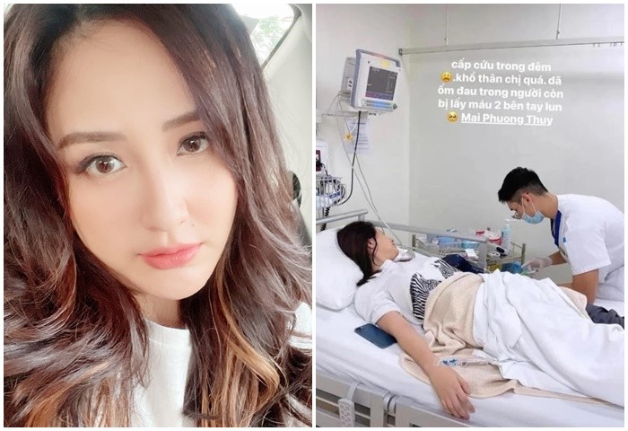 Cô từng nhập viện vào giữa tháng 2 vừa qua do sức khỏe yếu. Ảnh: FB Mai Phương Thúy Cô từng nhập viện vào giữa tháng 2 vừa qua do sức khỏe yếu. Ảnh: FB Mai Phương Thúy