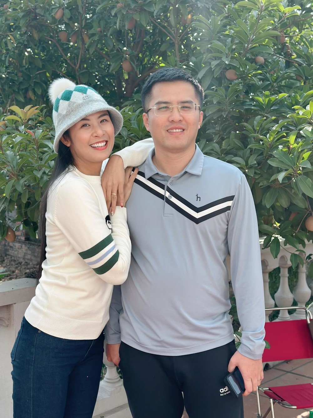 Ngọc Hân và chồng. Ảnh: FB Ngọc Hân.