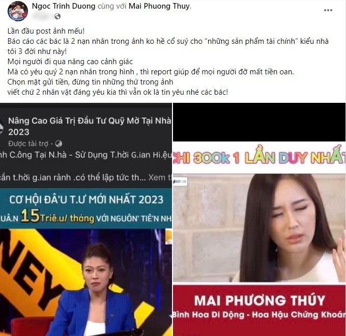 Bài đăng của BTV Ngọc Trinh. Ảnh: Chụp màn hình. Bài đăng của BTV Ngọc Trinh. Ảnh: Chụp màn hình.