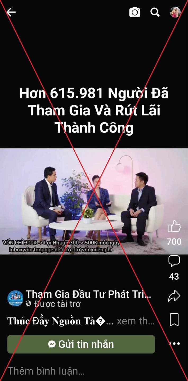 Hình ảnh Lan Ngọc bị cắt ghép, xuyên tạc vào những bài đăng lừa đảo người tiêu dùng. Ảnh: FB Ninh Dương Lan Ngọc.