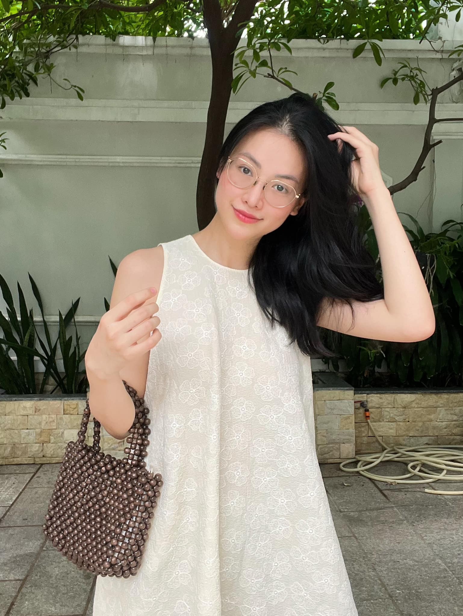 Hoa hậu Phương Khánh diện váy suông rộng 'thùng thình'. Ảnh: Nguyễn Phương Khánh.