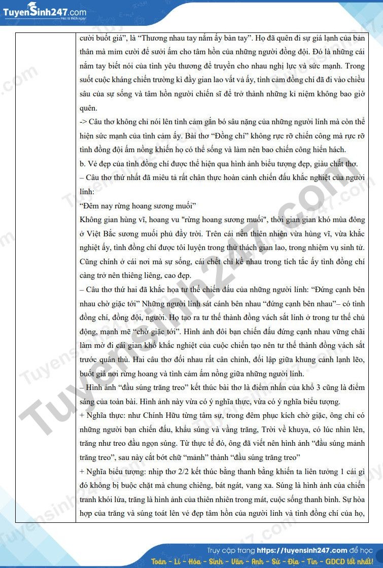 Đáp án đề thi lớp 10 môn Ngữ văn tỉnh Vĩnh Phúc năm 2023 nhanh chóng và chính xác nhất - Ảnh 3