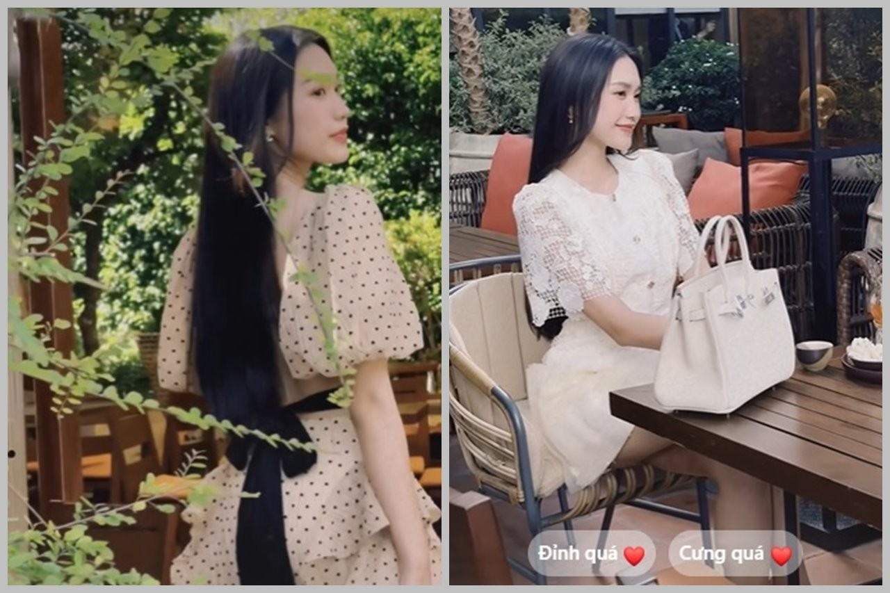 Dù chưa qua chỉnh sửa nhưng có thể thấy nhan sắc, làn da mịn màng, trắng sáng của Doãn Hải My. Ảnh chụp màn hình.