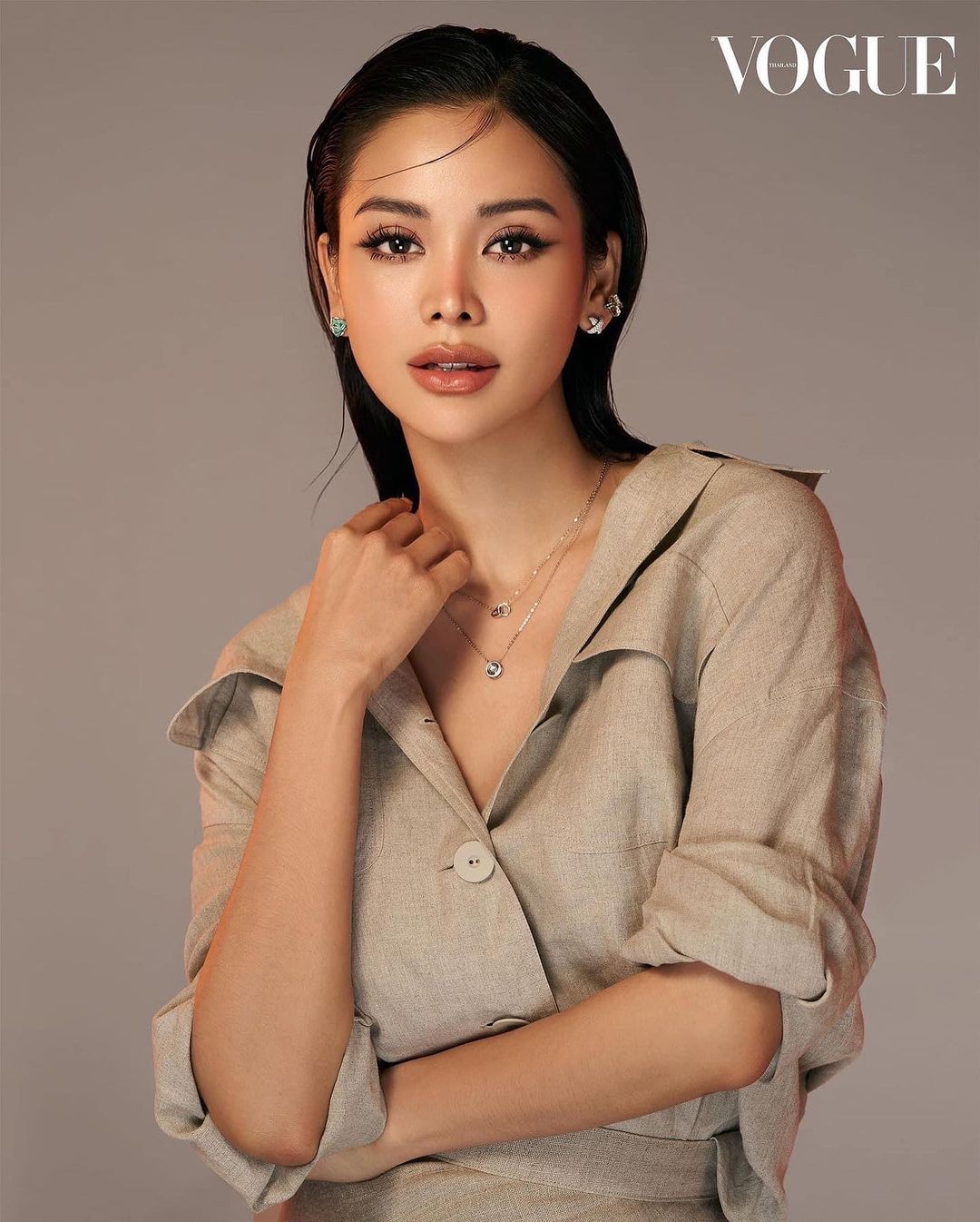  Engfa và Ngọc Châu có điểm chung giống nhau là bờ môi dày quyến rũ. Ảnh: Instagram Engfa Waraha