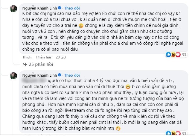 Cô cũng nói rõ thông tin mẹ vợ chửi con rể trên mạng xã hội. Ảnh chụp màn hình. Cô cũng nói rõ thông tin mẹ vợ chửi con rể trên mạng xã hội. Ảnh chụp màn hình.