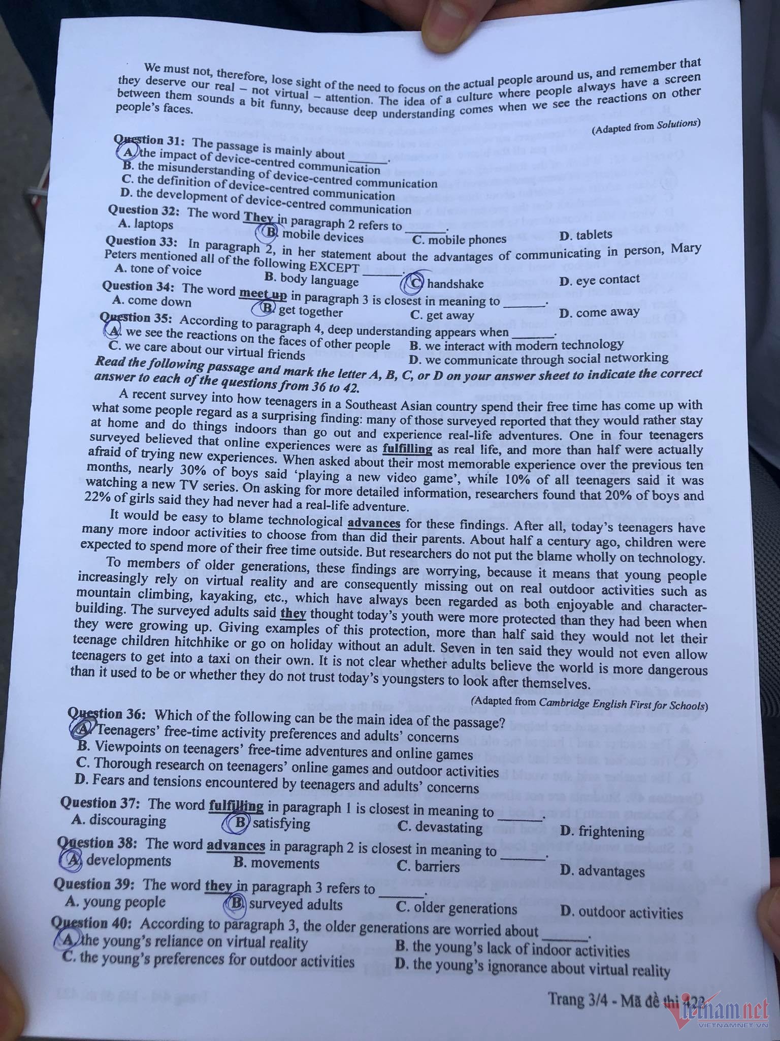 Đáp án đề thi môn Tiếng Anh kỳ thi tốt nghiệp THPT 2023 mã đề 423 - Ảnh 3