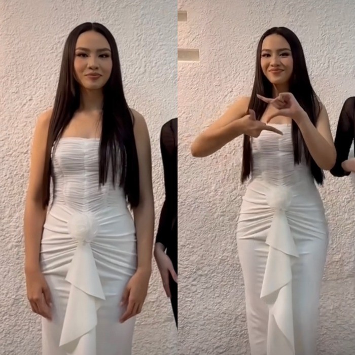 Thủy Tiên bị cư dân mạng soi lộ rõ bắp tay to kém thon gọn trong bức ảnh chụp hậu trường chưa chỉnh sửa. Ảnh: Chụp màn hình.