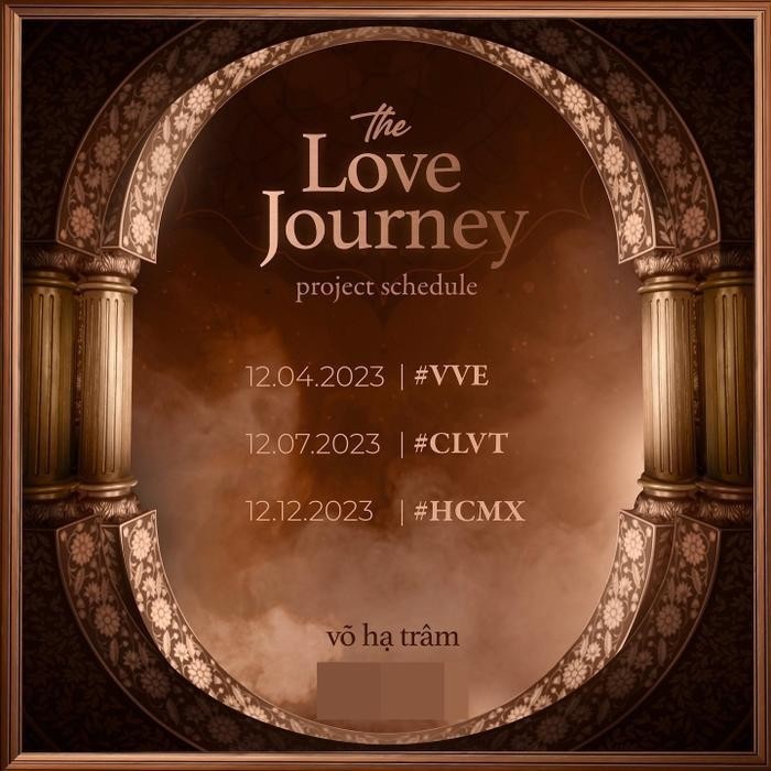 Võ Hạ Trâm từng giới thiệu dự án The Love Journey gồm ca khúc. Ảnh: FB Võ Hạ Trâm Võ Hạ Trâm từng giới thiệu dự án The Love Journey gồm ca khúc. Ảnh: FB Võ Hạ Trâm