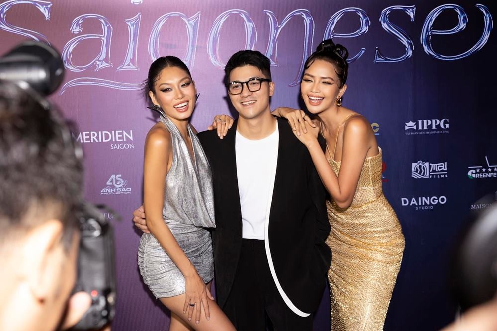 Á hậu Thảo Nhi Lê (trái), CEO Bảo Hoàng (ở giữa) và Hoa hậu Ngọc Châu. Ảnh: FB Fanpage Hoa hậu Hoàn vũ Việt Nam.