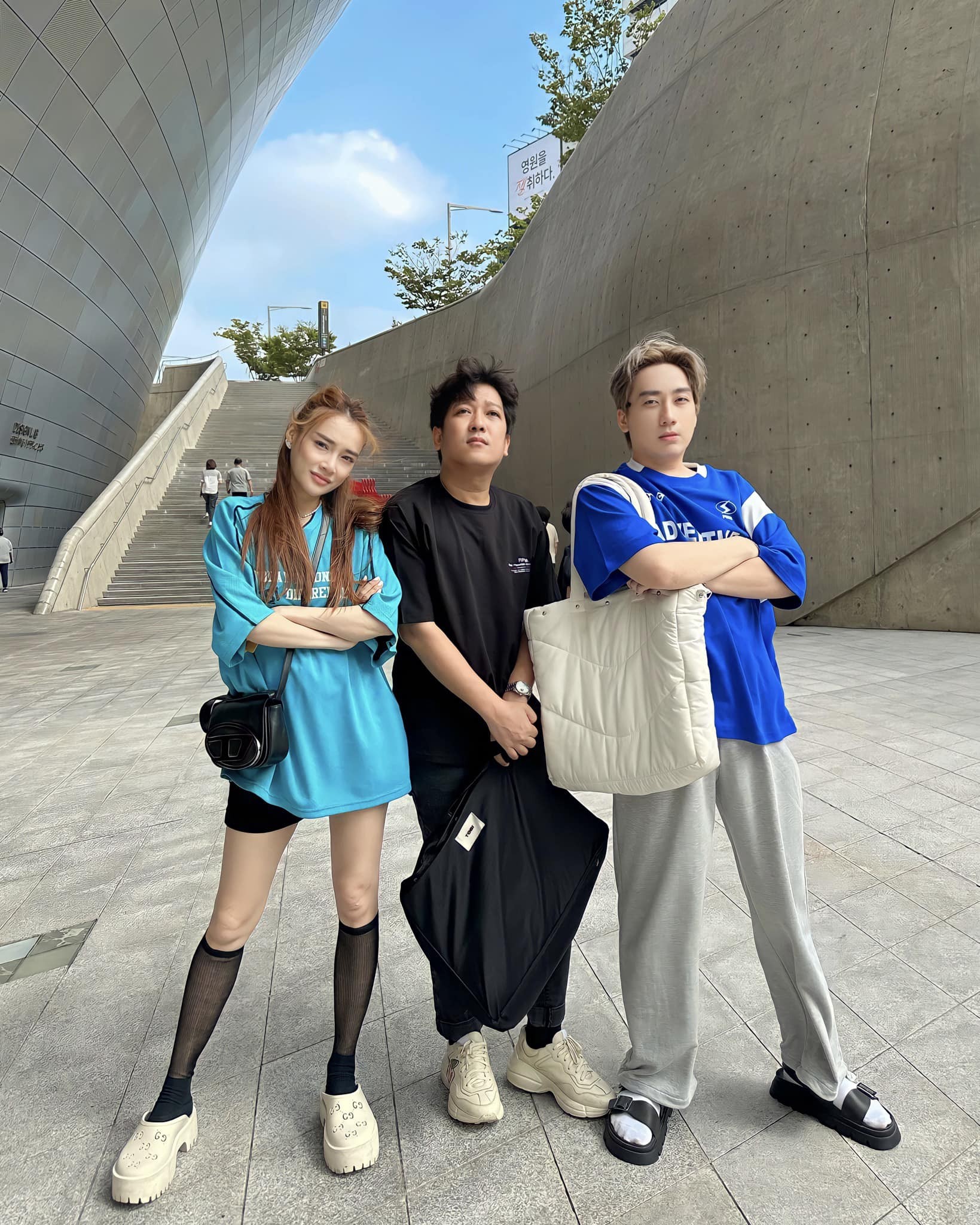 Điều trùng hợp là Phát La cũng đang ở Hàn Quốc cùng thời điểm với Thiên Ân. Ảnh: FB Phát La.