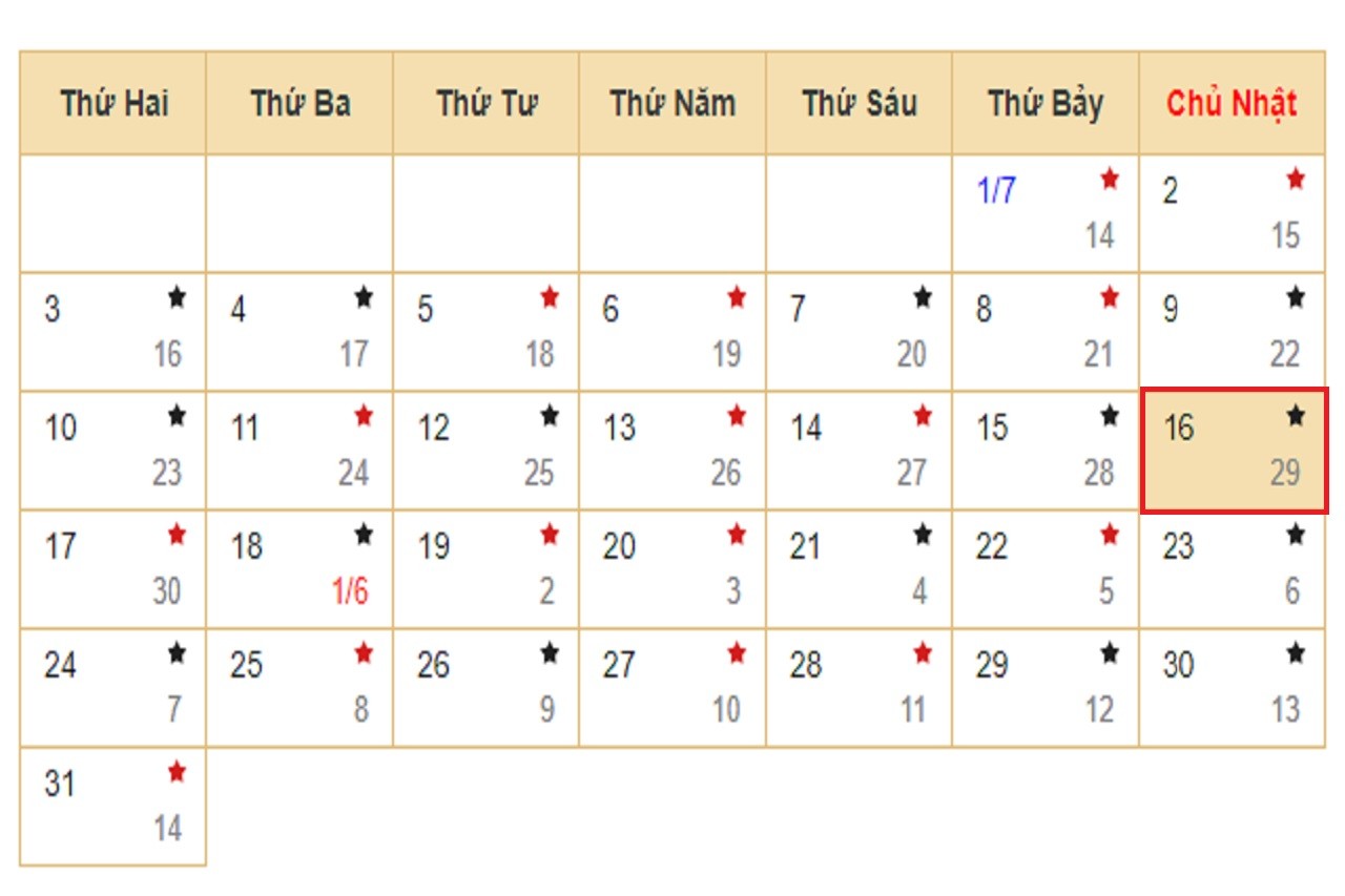 Lịch âm 16/7 - Xem lịch âm hôm nay 16/7/2023. Lịch âm 16/7 - Xem lịch âm hôm nay 16/7/2023.