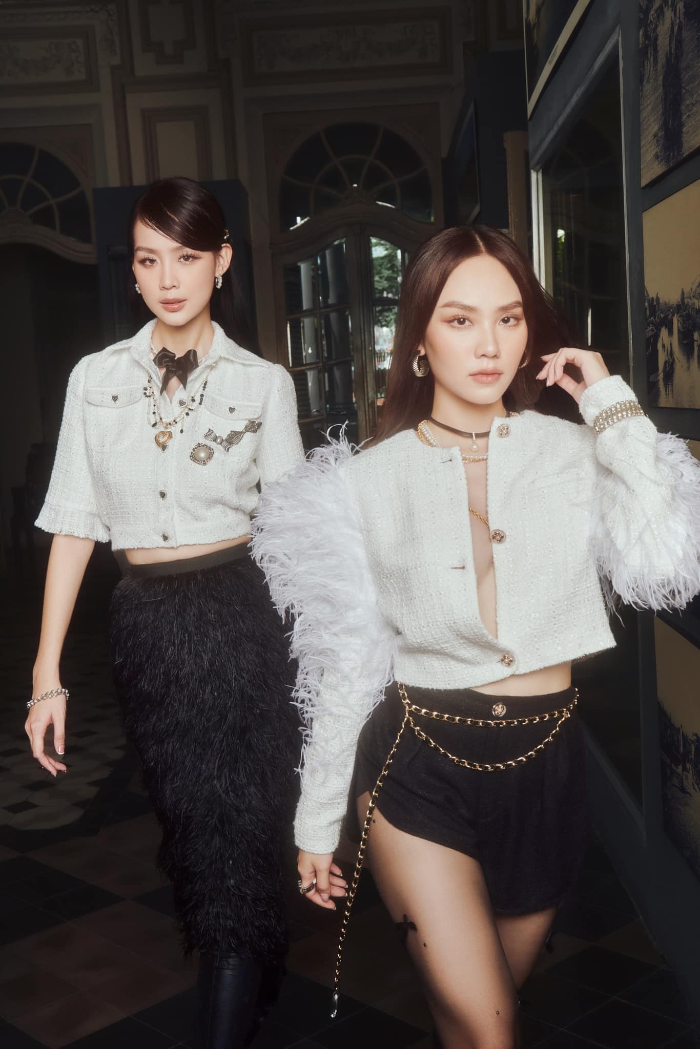 Từ trái qua phải: Bảo Ngọc và Mai Phương. Ảnh: FB Bảo Ngọc. 