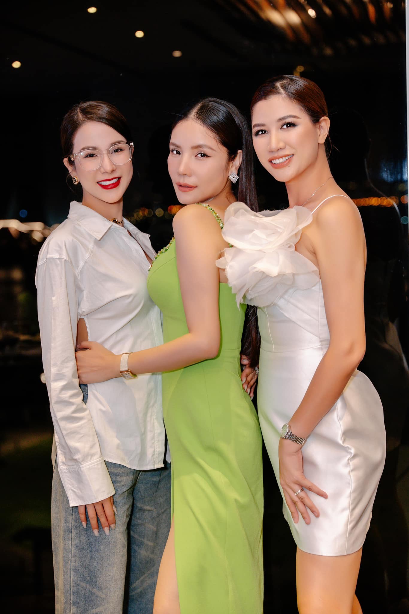 Từ trái qua phải: Diệp Lâm Anh, Kiwi Ngô mai Trang, Trang Trần. Ảnh: FB Trang Trần.