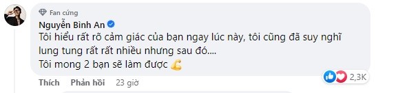 Lời chia sẻ của diễn viên Bình An gây chú ý. Ảnh chụp màn hình. Lời chia sẻ của diễn viên Bình An gây chú ý. Ảnh chụp màn hình.