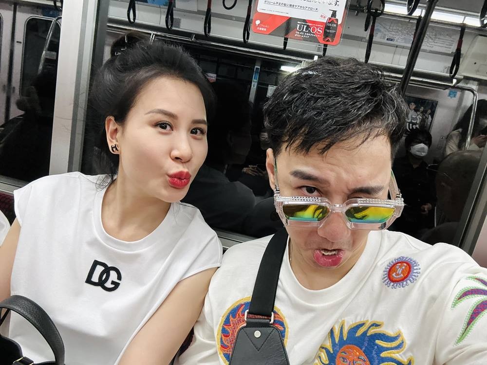 Thành Trung và bà xã Ngọc Hương. Ảnh: FB Thành Trung. 