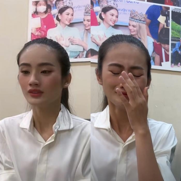 Ý Nhi xin lỗi khán giả trên sóng livestream. Ảnh Internet. Ý Nhi xin lỗi khán giả trên sóng livestream. Ảnh Internet.
