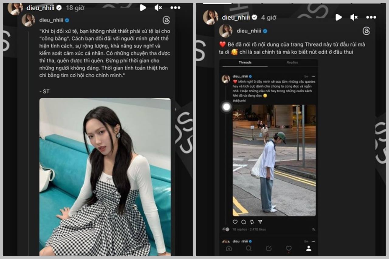Diệu Nhi nguyên nhân đăng status buồn bã. Ảnh chụp màn hình.