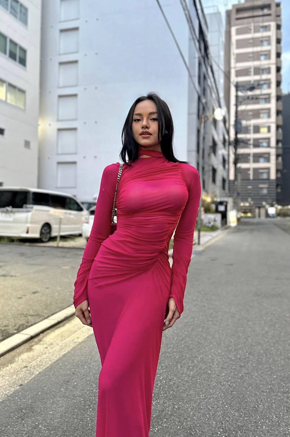 Mai Ngô được khen gợi cảm hơn sau khi nâng ngực. Ảnh FB Mai Ngô