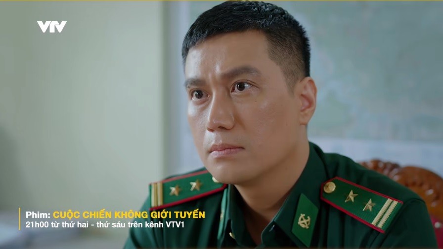Khán giả cho rằng vai diễn đồn trưởng biên phòng không hợp với Việt Anh. Ảnh Chụp màn hình.