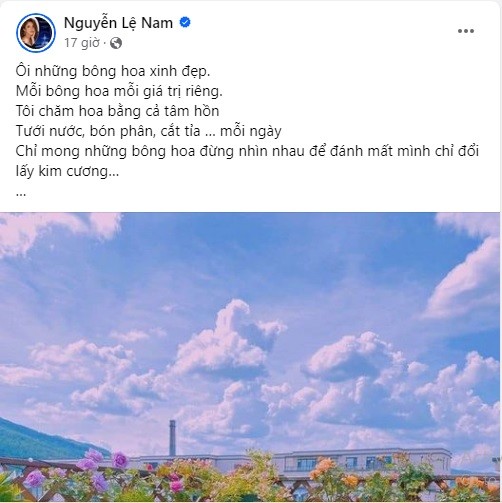 Dòng trạng thái mới nhất của Nam Anh. Ảnh chụp màn hình.