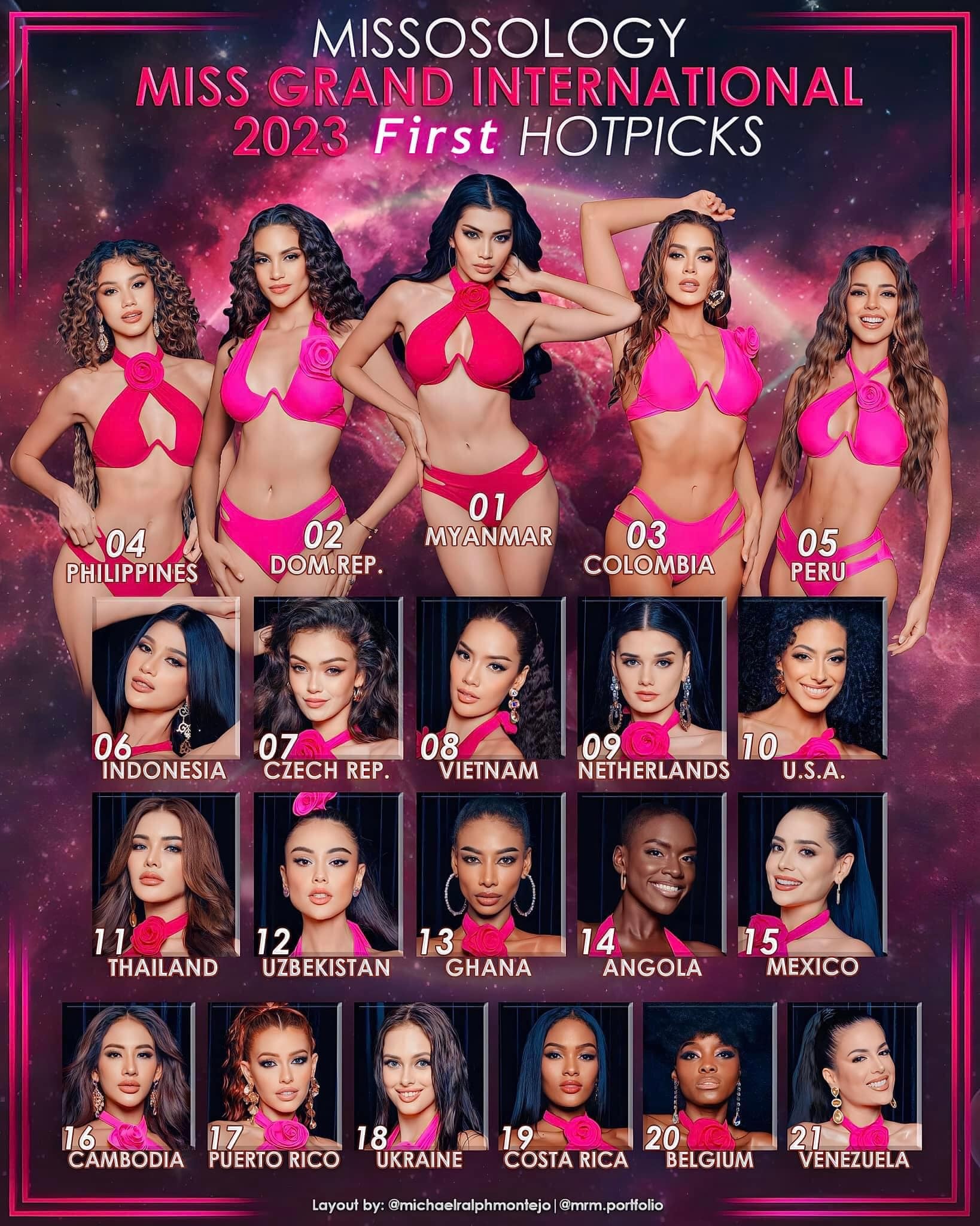 Đại diện Việt Nam không có mặt trong top 5 do Missosogoly bình chọn. Ảnh Missosogoly