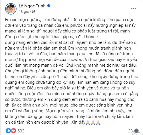 Bài đăng của chân dài 9X. Ảnh chụp màn hình. Bài đăng của chân dài 9X. Ảnh chụp màn hình.