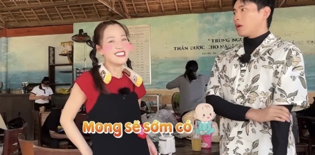 Nữ diễn viên cũng mong sẽ sớm có tin vui. Ảnh chụp màn hình. Nữ diễn viên cũng mong sẽ sớm có tin vui. Ảnh chụp màn hình.