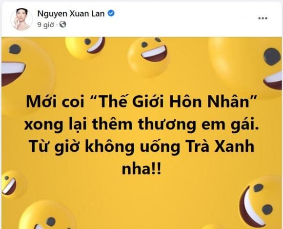 Xuân Lan cập nhật dòng trạng thái đầy ẩn ý. Ảnh chụp màn hình. Xuân Lan cập nhật dòng trạng thái đầy ẩn ý. Ảnh chụp màn hình.