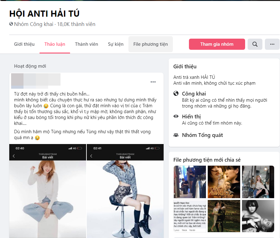 Group anti-fan xuất hiện chưa lâu thì lại xuất hiện nhóm kín bảo vệ Hải Tú giữa ồn ào tình ái với Sơn Tùng - Ảnh 1