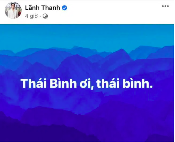 Lãnh Thanh có dòng chia sẻ gây chú ý (Ảnh: Chụp màn hình). Lãnh Thanh có dòng chia sẻ gây chú ý (Ảnh: Chụp màn hình).
