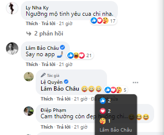 Lâm Bảo Châu công khai bá đạo với Lệ Quyên. Ảnh chụp màn hình Lâm Bảo Châu công khai bá đạo với Lệ Quyên. Ảnh chụp màn hình