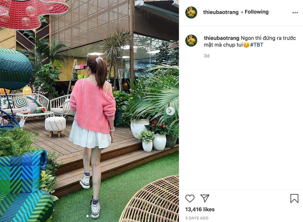 Động thái gây chú ý của Thiều Bảo Trang. Ảnh chụp màn hình. Động thái gây chú ý của Thiều Bảo Trang. Ảnh chụp màn hình.