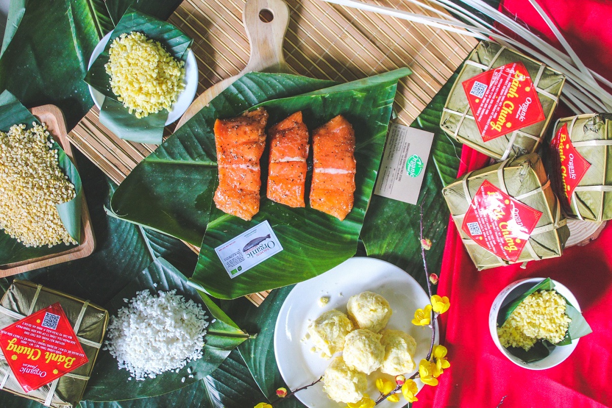 Bánh chưng cá hồi organic