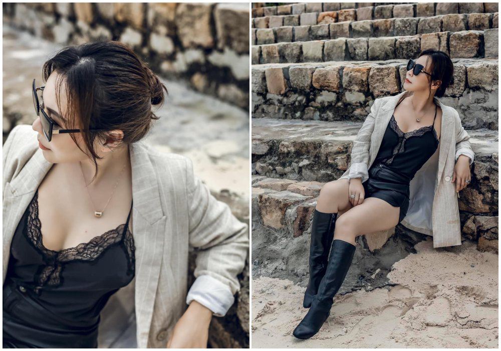 Thần thái của bà xã Quý BÌnh khiến nhiều người ngưỡng mộ. Ảnh FBNV