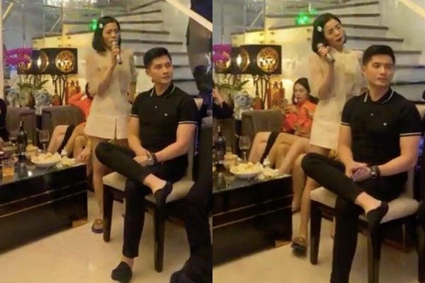 Lệ Quyên cùng Lâm Bảo Châu đến nhà Quang Hà đầu xuân.