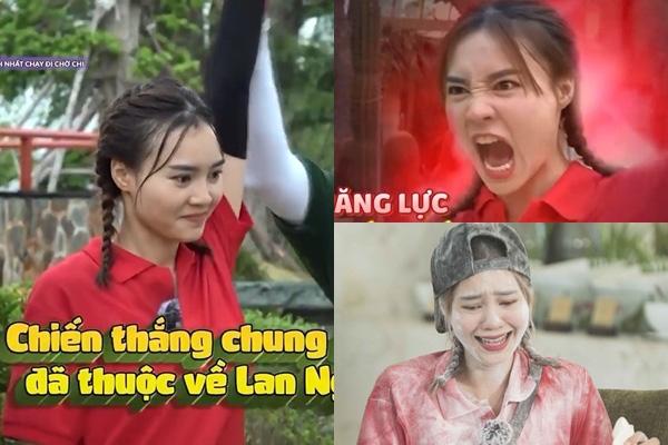 Ninh Dương Lan Ngọc lăn xả hết mình trong trò chơi. Ninh Dương Lan Ngọc lăn xả hết mình trong trò chơi.