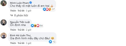 Diễn viên Minh Luân và Tiến Luật bình luận dưới bài viết của Quốc Trường. Ảnh chụp màn hình.