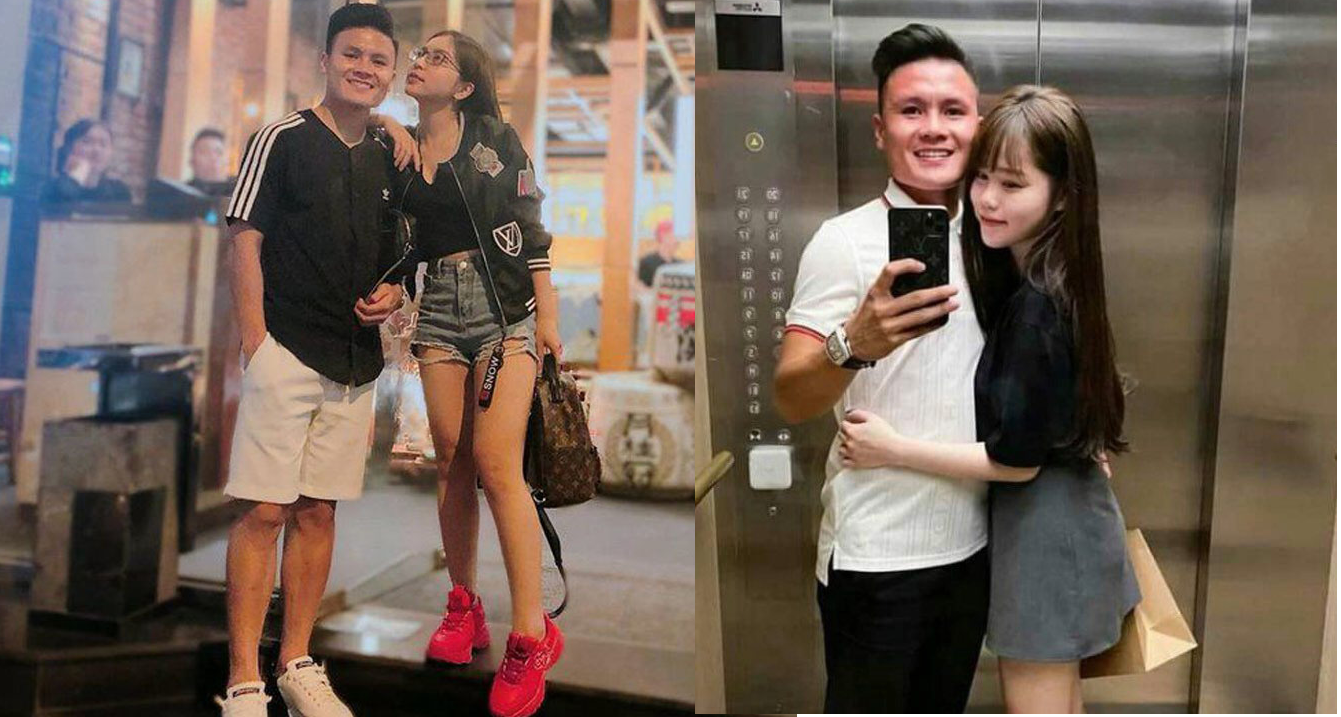 Hai mối tình công khai của Quang Hải. Ảnh FBNV